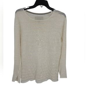 Brochu Walker Cream Striped Sweater Small‎